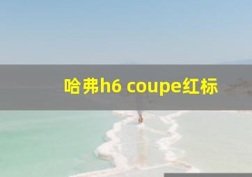 哈弗h6 coupe红标